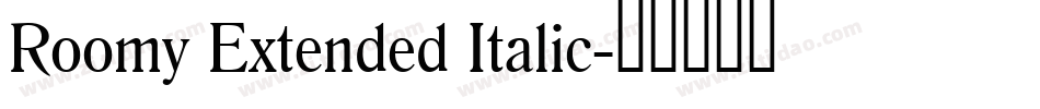 Roomy Extended Italic字体转换